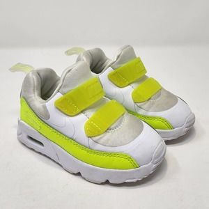 Nike Toddler Air Max Tiny 90 SE Athletic Shoes Size 5 C Neon Green White Slip On